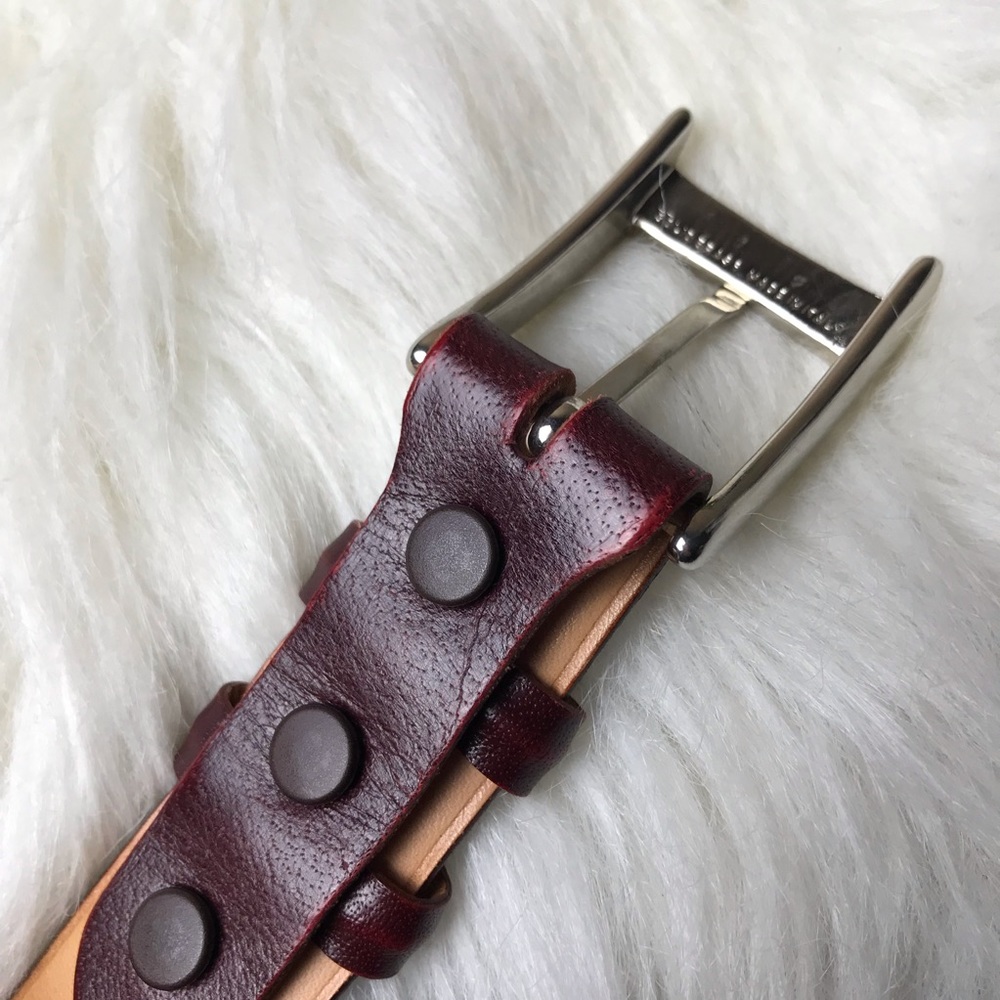 Stanley Korshak Asian Buffalo Leather Belt SZ 36 - Picture 5 of 8